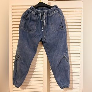 casual leg-tie nine-point jeans high-waist slim harem pants